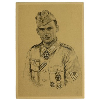 Postcard - Ritterkreuzträger des Heeres Gustav Bergmann. Espenlaub militaria